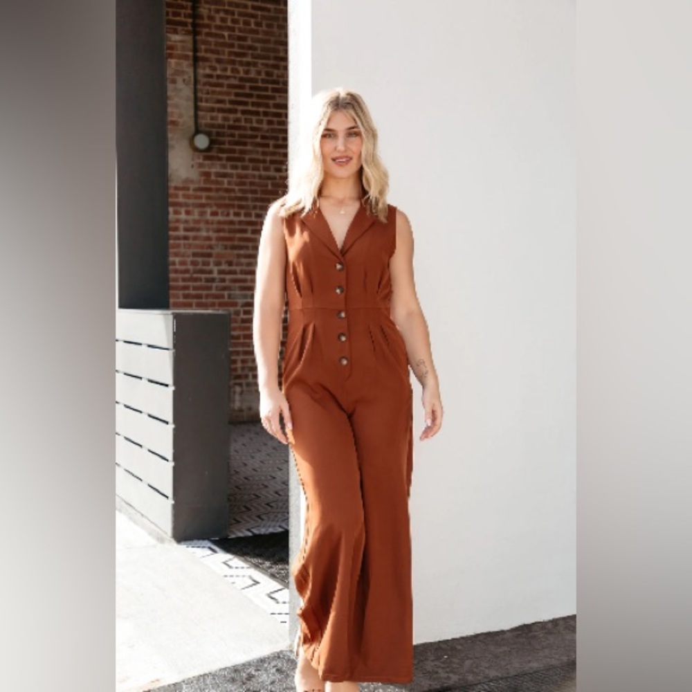 Sadie and Sage - Brown Jumpsuit
